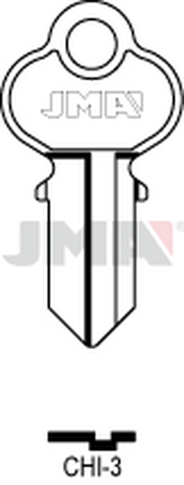 JMA CHI-3 Cilindričan ključ (Silca CH4 / Errebi CHI6)