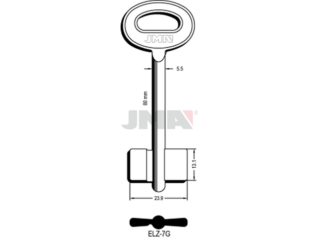 ELZ-7G Kasa ključ (Silca 7308E / Errebi 2EZ3) 12917