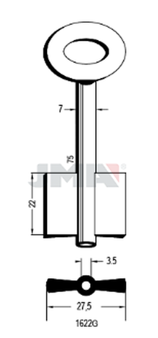 JMA 1622G Kasa ključ (Errebi 15CO16/Silca 8608)