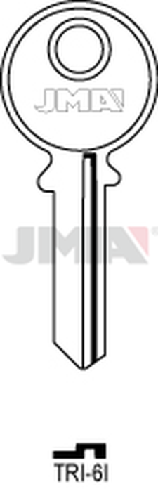 JMA TRI-6I Cilindričan ključ (Silca TL7R / Errebi TR4)