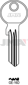 JMA GE-16D Cilindričan ključ (Silca GE52X / Errebi GG42)