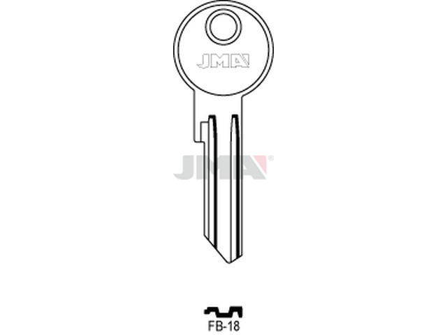 FB-18 Cilindričan ključ (Silca FB20RX / Errebi F38RL) 12992