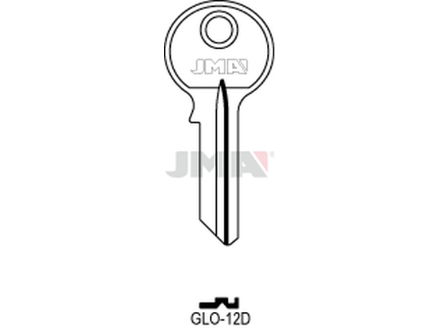 GLO-12D Cilindričan ključ (Silca GL4R / Errebi GO4) 13125