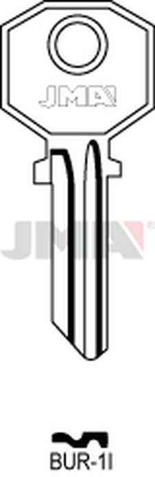 JMA BUR-1I Cilindričan ključ (Silca BUR1R / Errebi BG7R)