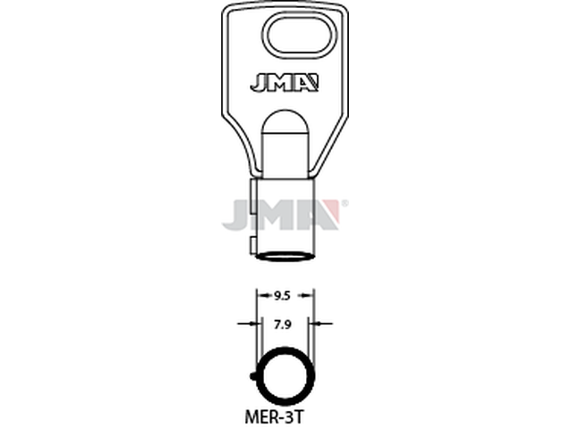 MER-3T Cilindričan ključ (Silca MER26T / Errebi MR26T) 14904