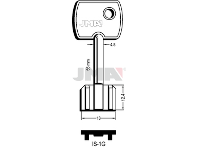 IS-1G Kasa ključ (Silca 5IE5 / Errebi 1IE1) 13248