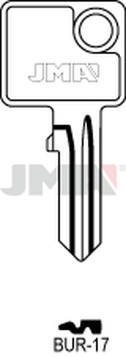 JMA BUR-17 Cilindričan ključ (Silca BUR22R / Errebi BG34R)