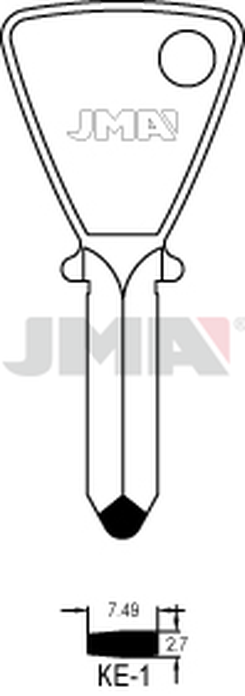 JMA KE-1 Specijalan ključ (Silca KE1 / Errebi KC1)