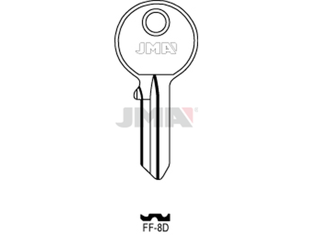 FF-8D Cilindričan ključ (Silca FF9 / Errebi FF4D) 13033