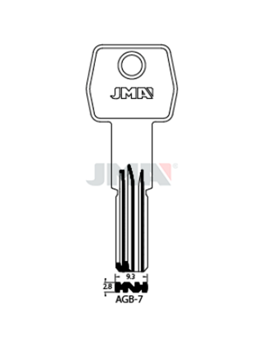 JMA AGB-7 Specijalan ključ (Silca AGB9 / Errebi AGB10)