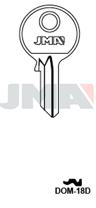 JMA DOM-18D Cilindričan ključ (Silca DM11 / Errebi DM13)