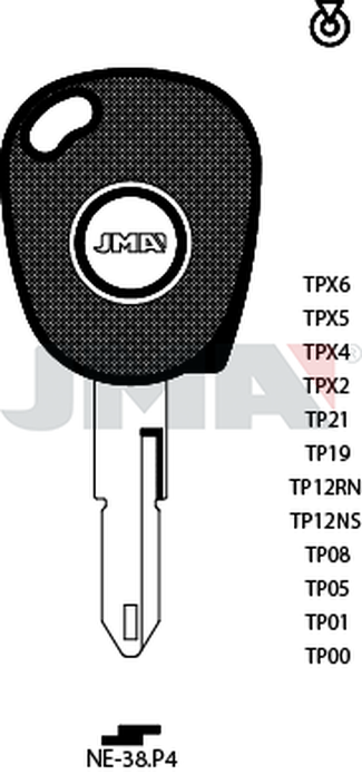 JMA TP00NE-38.P4 (Silca NE73T0 / Errebi T00NE72P)