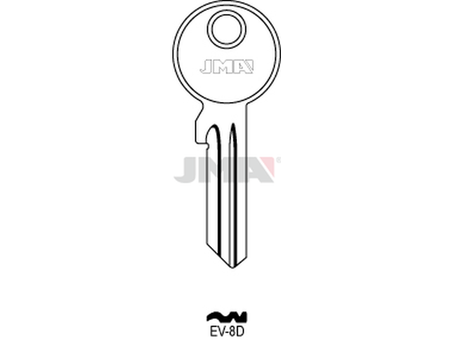 EV-8D Cilindričan ključ (Silca EV4X / Errebi EV5D1) 12955