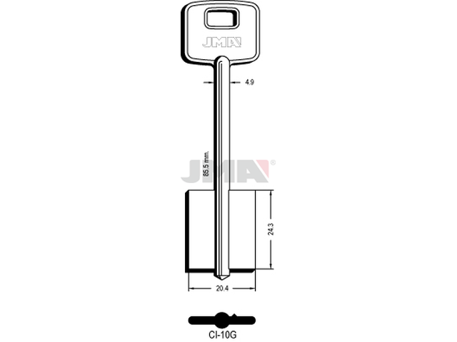 CI-10G Kasa ključ (Silca 5CS1 / Errebi 2CI4R) 12703