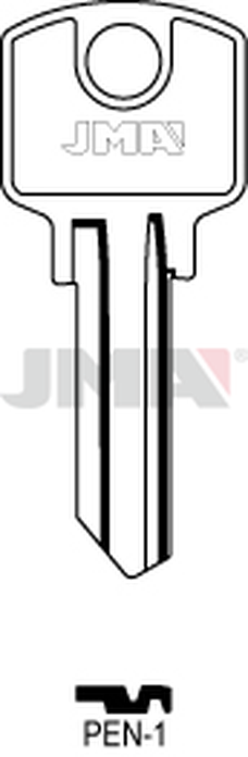 JMA PEN-1 Cilindričan ključ (Silca BZ2R / Errebi PNZ1S)
