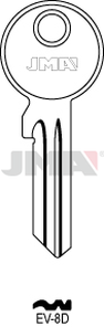 JMA EV-8D Cilindričan ključ (Silca EV4X / Errebi EV5D1)