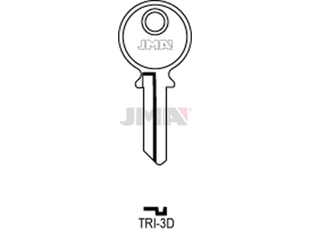TRI-3D Cilindričan ključ (Silca TL9 / Errebi TR9R) 13961