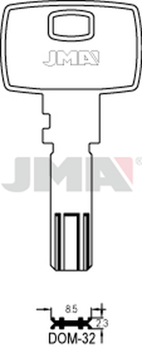 JMA DOM-32 Specijalan ključ (Silca DM22TVPX / Errebi DM46)