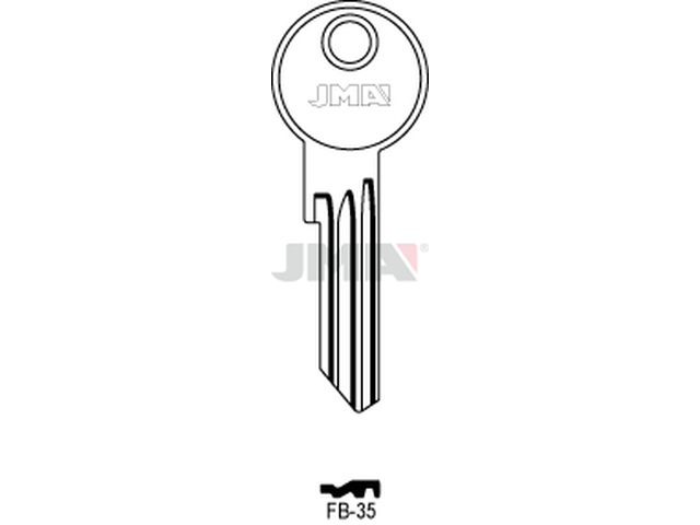 FB-35 Cilindričan ključ (Silca FB22RX / Errebi F42RL) 13011