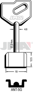 JMA ANT-5G Kasa ključ (Silca 5AU7 / Errebi 1AN11)
