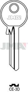 JMA CE-3D Cilindričan ključ (Silca CE6 / Errebi CE6PD)