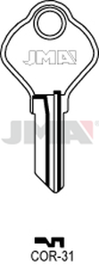 JMA COR-31 Cilindričan ključ (Silca CB14R / Errebi CO24R )