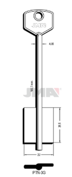 JMA PTN-3G Kasa ključ (	Errebi2PN3/Silca PL)