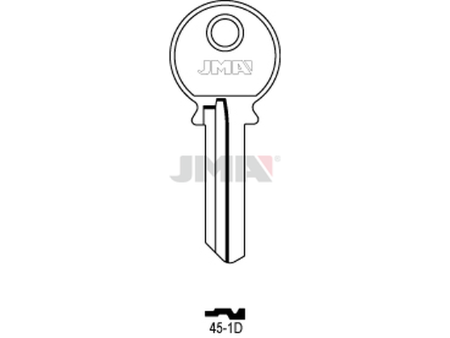 45-1D Cilindričan ključ (Silca RUS1  / Errebi KSP1D ) 12436