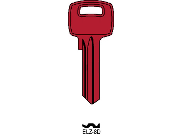 ELZ-8D ROJO Cilindričan ključ (Silca EL1C / Errebi EZ10) 14282