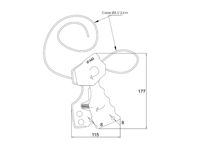 MULTI-LOCK CABLE D3 PLAST 000468 Lockou sajla 14444
