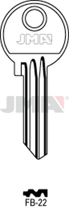 JMA FB-22 Cilindričan ključ (Silca FB10R / Errebi F1R)