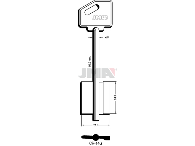 CR-14G Kasa ključ (Silca RLC, 5R14 / Errebi 2CR7) 12781