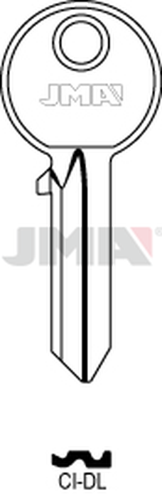 JMA CI-DL Cilindričan ključ (Silca CS206, AB1, CS206 / Errebi C5D,AU5D, C5D)