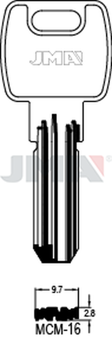 JMA MCM-16E8 Specijalan ključ (Silca MC15R / Errebi MD17)