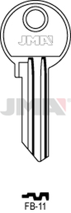 JMA FB-11 Cilindričan ključ (Silca FB19R / Errebi F26R)