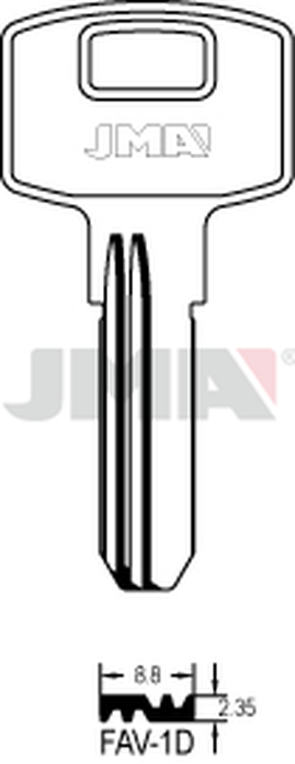 JMA FAV-1D Specijalan ključ (Silca FVR2R / Errebi FAV1R)