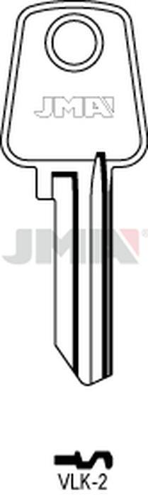 JMA VLK-2 Cilindričan ključ (Silca VLK1R / Errebi VL2S)