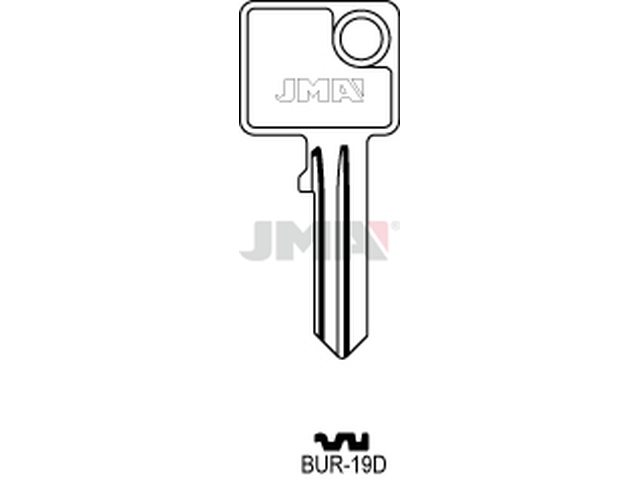 BUR-19D Cilindričan ključ (Silca BUR29 / Errebi BG39) 12650