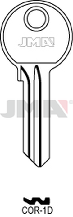 JMA COR-1D Cilindričan ključ (Silca BY1, CB6 / Errebi CO6T)