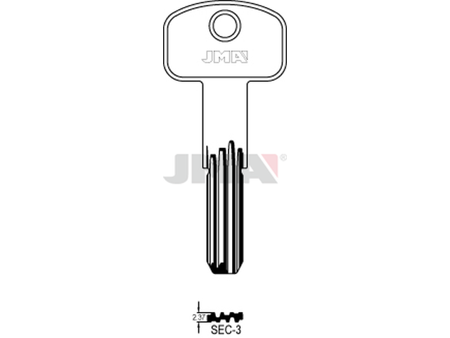 SEC-3 kl.sec11p Specijalan ključ (Silca SCM3RDZ / Errebi SEM8) 13669