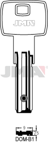 JMA DOM-B1 Specijalan ključ (Silca DM139 / Errebi DM75LB)