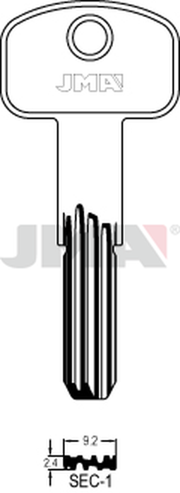 JMA SEC-1 Specijalan ključ (Silca SCM1R / Errebi SEM6)