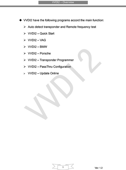 XHORSE VVDI 2 automotive tool XDV2F0EN