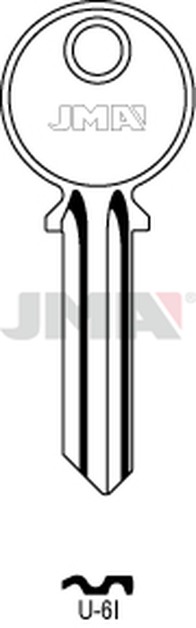 JMA U-6I Cilindričan ključ (Silca UL055 / Errebi U6S)
