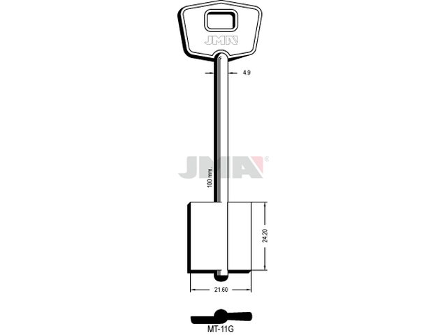 MT-11G Kasa ključ (Silca 5MT16 / Errebi 2MO20) 13510