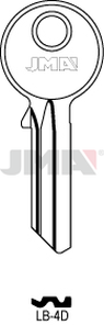 JMA LB-4D Cilindričan ključ (Silca YT16 / Errebi LOB4)
