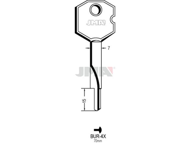BUR-4X Krstasti ključ (Silca XBW4 / Errebi FXT1) 12664