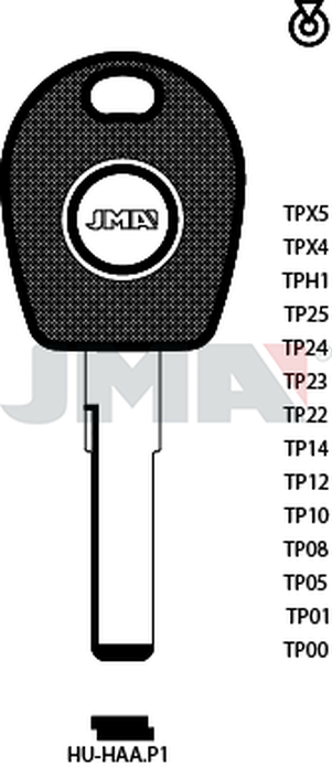 JMA TP00HU-HAA.P1 (Silca HU66T0 / Errebi T00HF55P)
