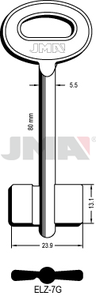 JMA ELZ-7G Kasa ključ (Silca 7308E / Errebi 2EZ3)