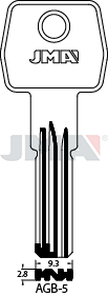 JMA AGB-5 Specijalan ključ (Silca AGB6 / Errebi AGB8)